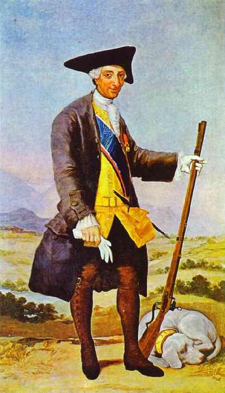 Francisco Jose de Goya Charles III in Hunting Costume oil painting image